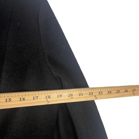 Anthropologie Hazel Women's Size Large Black Wool Blend Double Breasted Pea Coat - Picture 8 of 11
